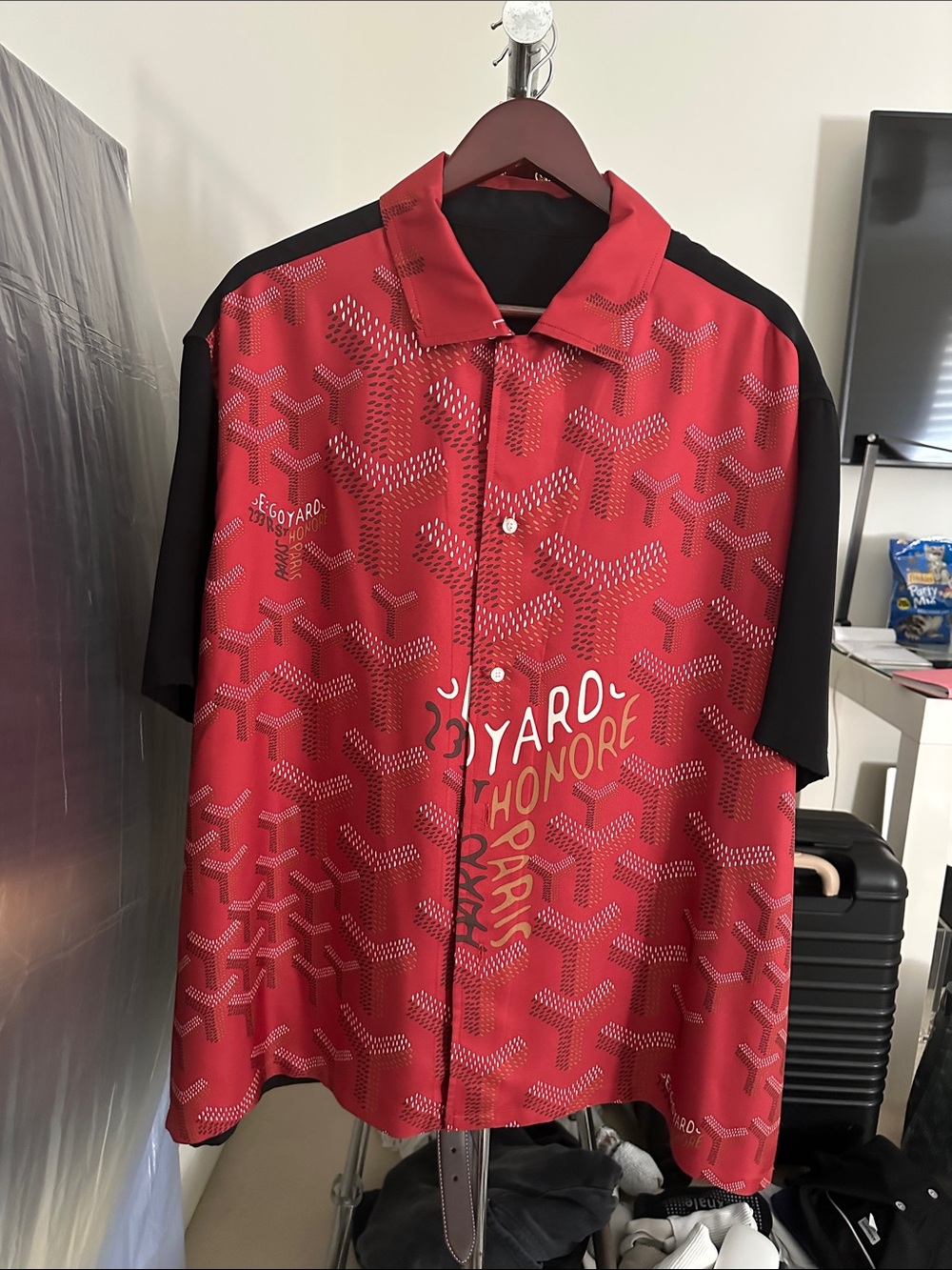 Red & Black Short-Sleeve Logo Shirt
